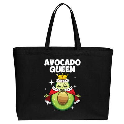 Funny Avocado Queen Gift For Girl Women Cool Avocado Lover Cotton Canvas Jumbo Tote