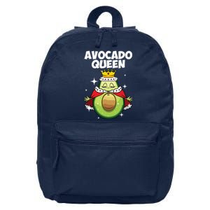 Funny Avocado Queen Gift For Girl Women Cool Avocado Lover 16 in Basic Backpack