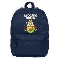 Funny Avocado Queen Gift For Girl Women Cool Avocado Lover 16 in Basic Backpack