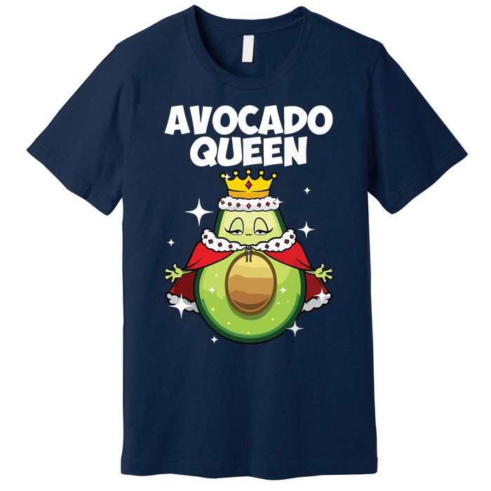 Funny Avocado Queen Gift For Girl Women Cool Avocado Lover Premium T-Shirt