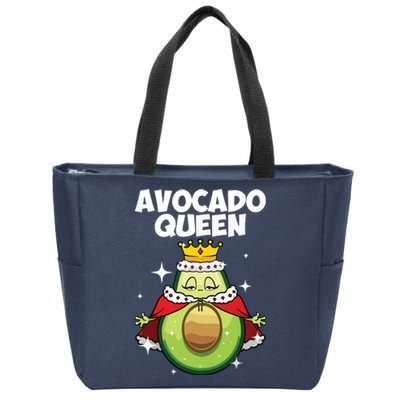 Funny Avocado Queen Gift For Girl Women Cool Avocado Lover Zip Tote Bag