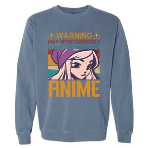 Funny Anime Quote Funny Sayings Anime Girl Quotes Retro Quote Garment-Dyed Sweatshirt