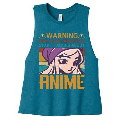 Funny Anime Quote Funny Sayings Anime Girl Quotes Retro Quote Women's Racerback Cropped Tank