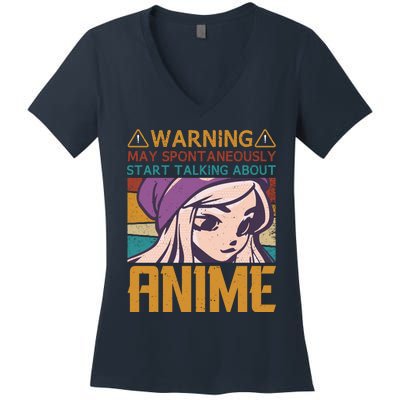 Funny Anime Quote Funny Sayings Anime Girl Quotes Retro Quote Women's V-Neck T-Shirt