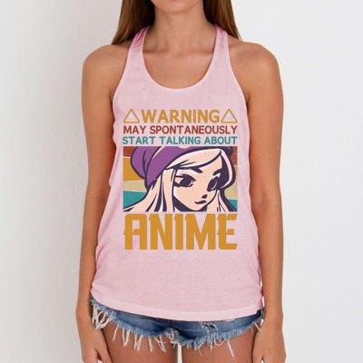 Funny Anime Quote Funny Sayings Anime Girl Quotes Retro Quote Women's Knotted Racerback Tank