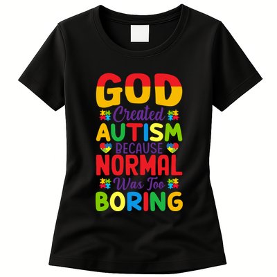 Funny Autism Quotes Motivational Autism Slogans Autism Awareness Puzzle Pieces Womens T-Shirt