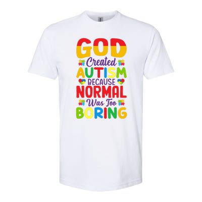 Funny Autism Quotes Motivational Autism Slogans Autism Awareness Puzzle Pieces Softstyle® CVC T-Shirt