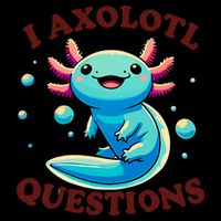 Funny Axolotl Questions Cute Axolotl Flat Bill Trucker Hat