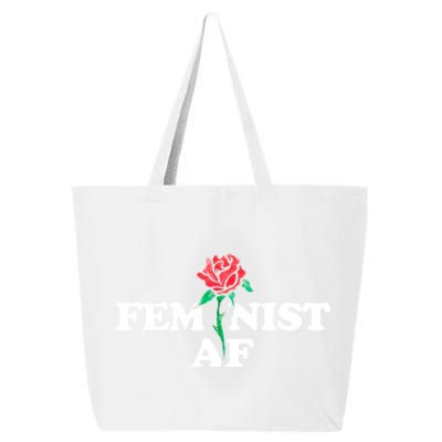 Feminist Af Red Rose Design Gift 25L Jumbo Tote