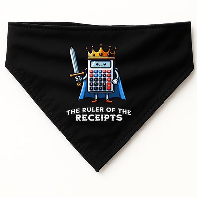 Funny Accountant Ruler Of The Receipts Taxes Bookkeeper USA-Made Doggie Bandana