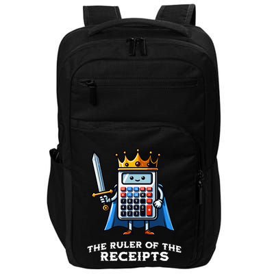 Funny Accountant Ruler Of The Receipts Taxes Bookkeeper Impact Tech Backpack