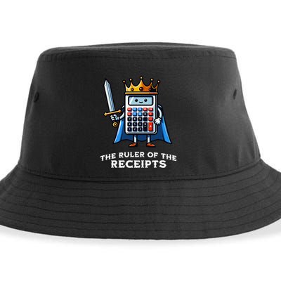 Funny Accountant Ruler Of The Receipts Taxes Bookkeeper Sustainable Bucket Hat