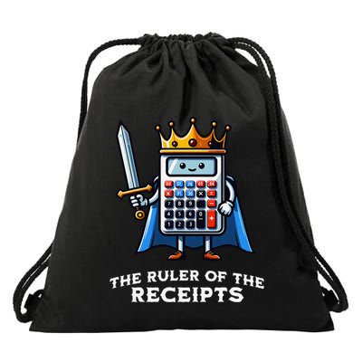 Funny Accountant Ruler Of The Receipts Taxes Bookkeeper Drawstring Bag