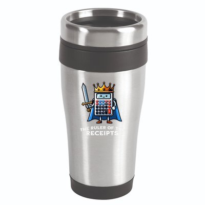 Funny Accountant Ruler Of The Receipts Taxes Bookkeeper 16oz Travel Tumbler