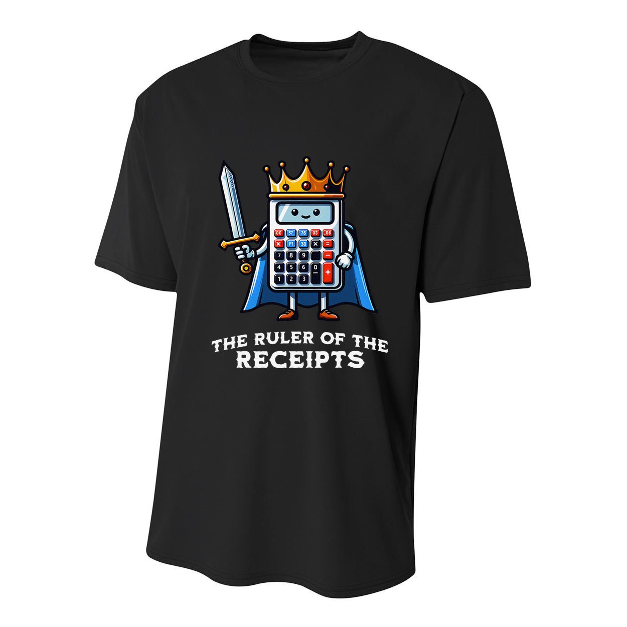 Funny Accountant Ruler Of The Receipts Taxes Bookkeeper Youth Performance Sprint T-Shirt