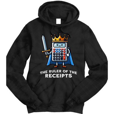 Funny Accountant Ruler Of The Receipts Taxes Bookkeeper Tie Dye Hoodie