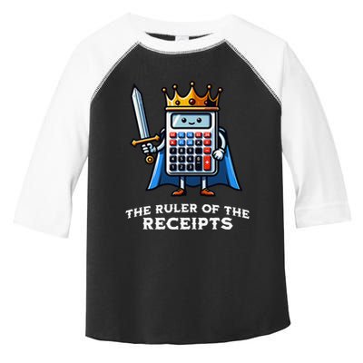 Funny Accountant Ruler Of The Receipts Taxes Bookkeeper Toddler Fine Jersey T-Shirt
