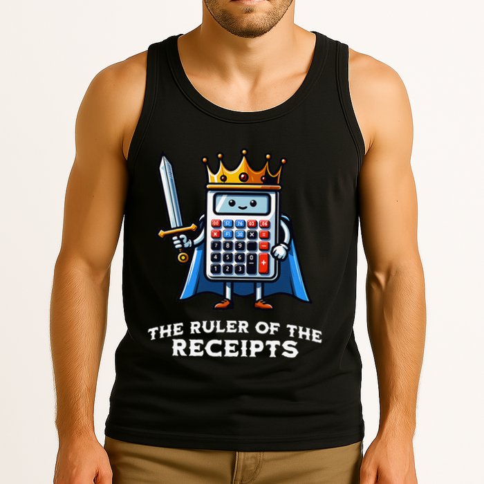 Funny Accountant Ruler Of The Receipts Taxes Bookkeeper Tank Top