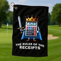 Funny Accountant Ruler Of The Receipts Taxes Bookkeeper Golf Towel