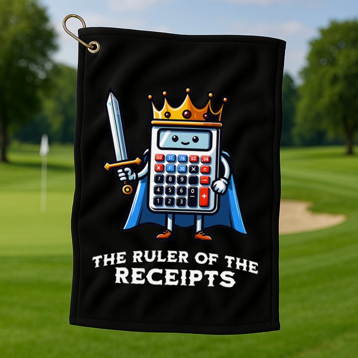 Funny Accountant Ruler Of The Receipts Taxes Bookkeeper Golf Towel