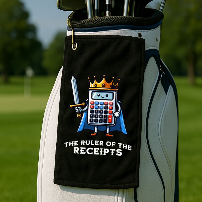 Funny Accountant Ruler Of The Receipts Taxes Bookkeeper Golf Towel
