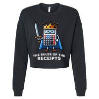 Funny Accountant Ruler Of The Receipts Taxes Bookkeeper Cropped Pullover Crew