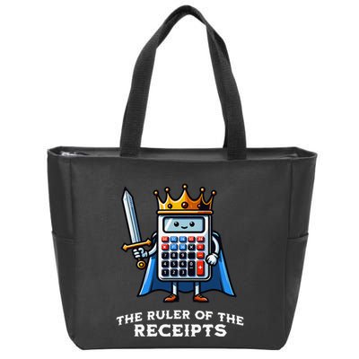 Funny Accountant Ruler Of The Receipts Taxes Bookkeeper Zip Tote Bag