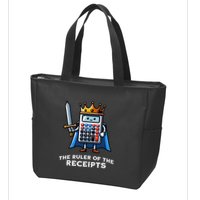 Funny Accountant Ruler Of The Receipts Taxes Bookkeeper Zip Tote Bag