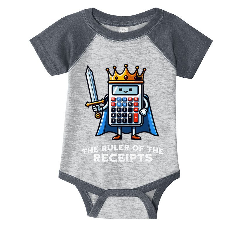 Funny Accountant Ruler Of The Receipts Taxes Bookkeeper Infant Baby Jersey Bodysuit