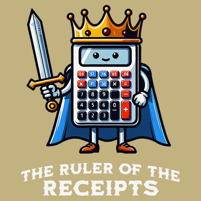 Funny Accountant Ruler Of The Receipts Taxes Bookkeeper Cooling Performance Crew T-Shirt