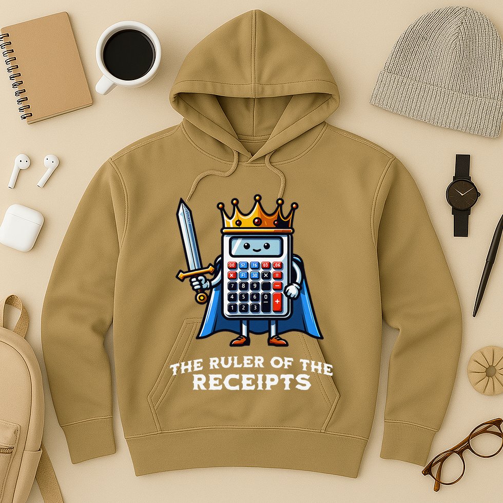 Funny Accountant Ruler Of The Receipts Taxes Bookkeeper Hoodie