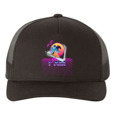 Funny Aesthetic Retro Vaporwave Synthwave Avdol Yes I Am Meme Quote Yupoong Adult 5-Panel Trucker Hat