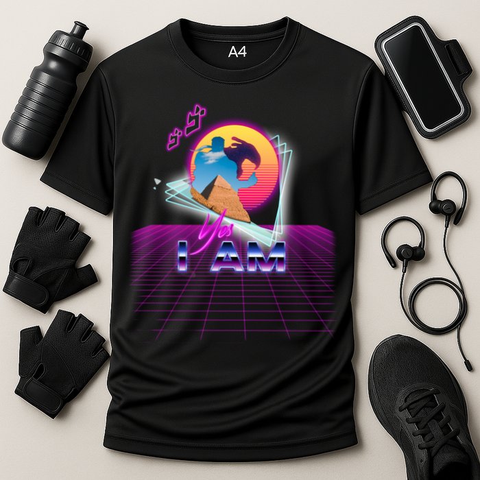 Funny Aesthetic Retro Vaporwave Synthwave Avdol Yes I Am Meme Quote Performance Shirt