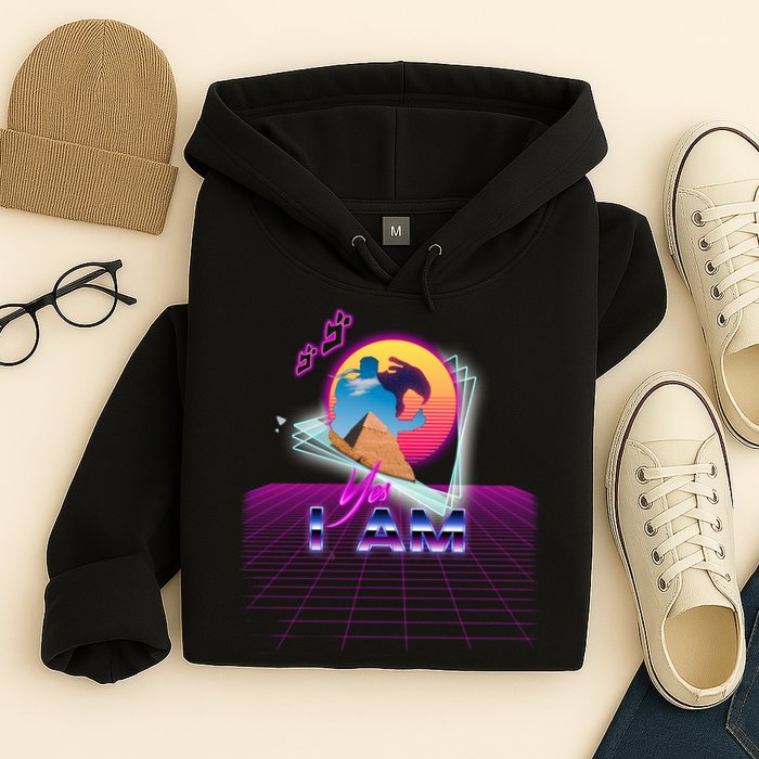 Funny Aesthetic Retro Vaporwave Synthwave Avdol Yes I Am Meme Quote Hoodie