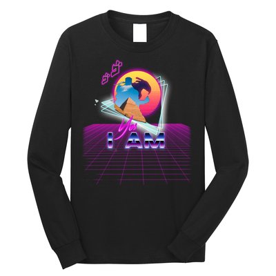 Funny Aesthetic Retro Vaporwave Synthwave Avdol Yes I Am Meme Quote Long Sleeve Shirt