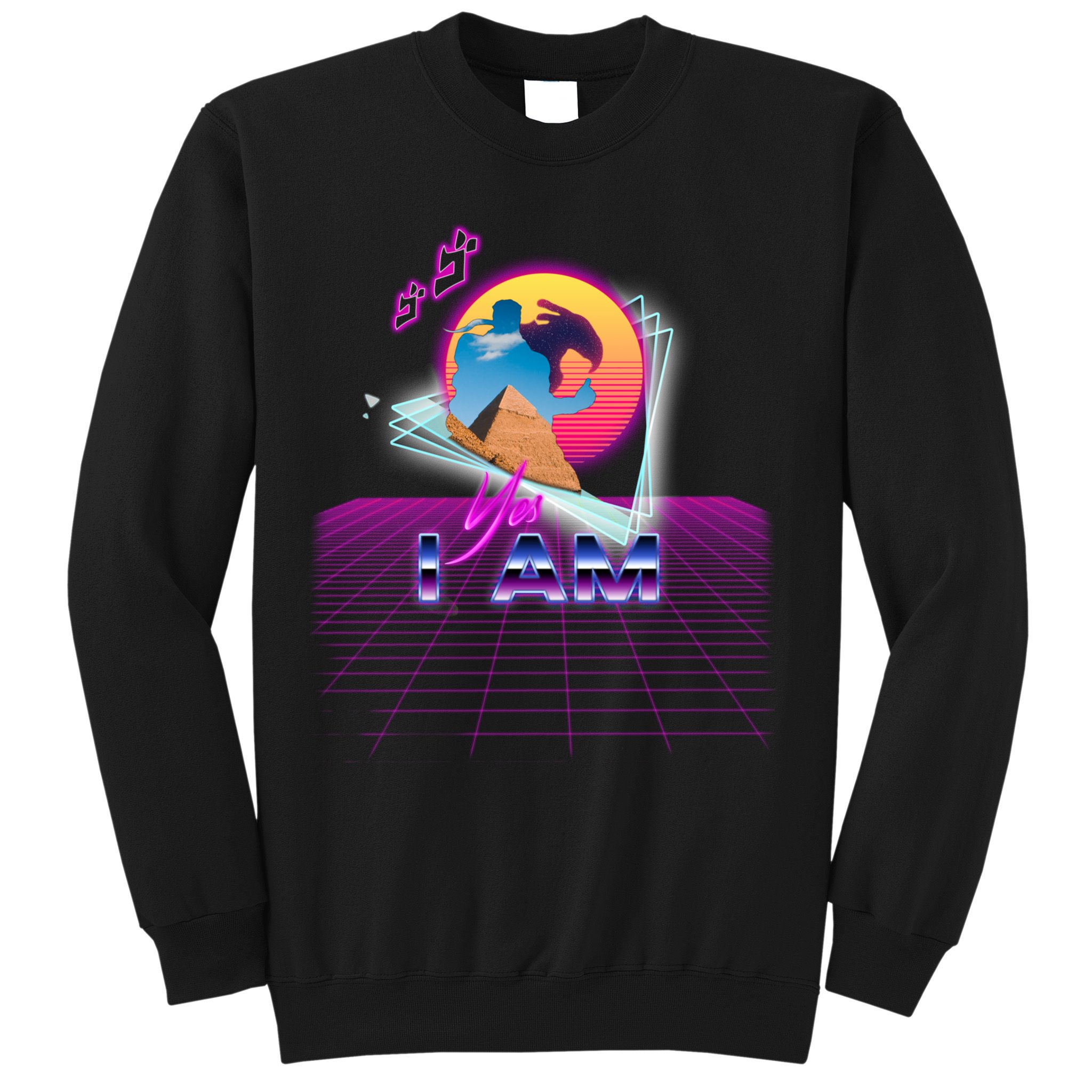 Funny Aesthetic Retro Vaporwave Synthwave Avdol Yes I Am Meme Quote Sweatshirt
