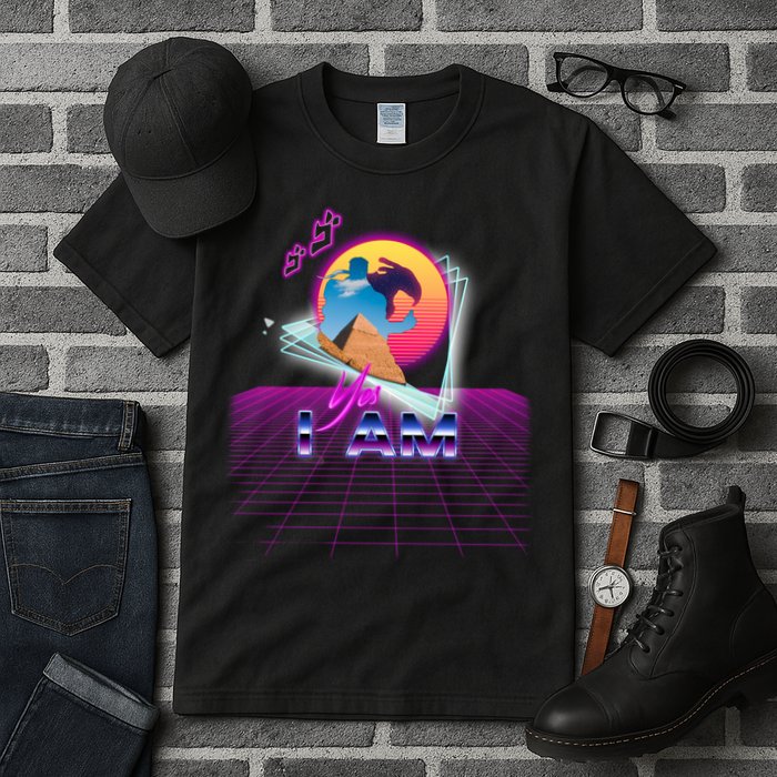 Funny Aesthetic Retro Vaporwave Synthwave Avdol Yes I Am Meme Quote Tall T-Shirt