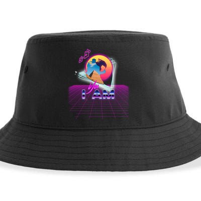 Funny Aesthetic Retro Vaporwave Synthwave Avdol Yes I Am Meme Quote Sustainable Bucket Hat