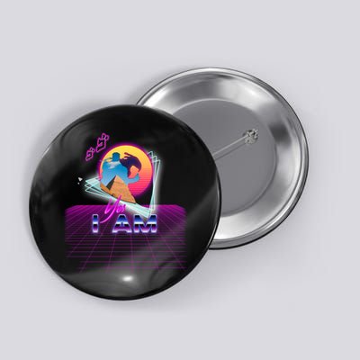 Funny Aesthetic Retro Vaporwave Synthwave Avdol Yes I Am Meme Quote Button