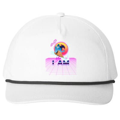 Funny Aesthetic Retro Vaporwave Synthwave Avdol Yes I Am Meme Quote Snapback Five-Panel Rope Hat