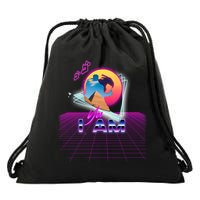 Funny Aesthetic Retro Vaporwave Synthwave Avdol Yes I Am Meme Quote Drawstring Bag