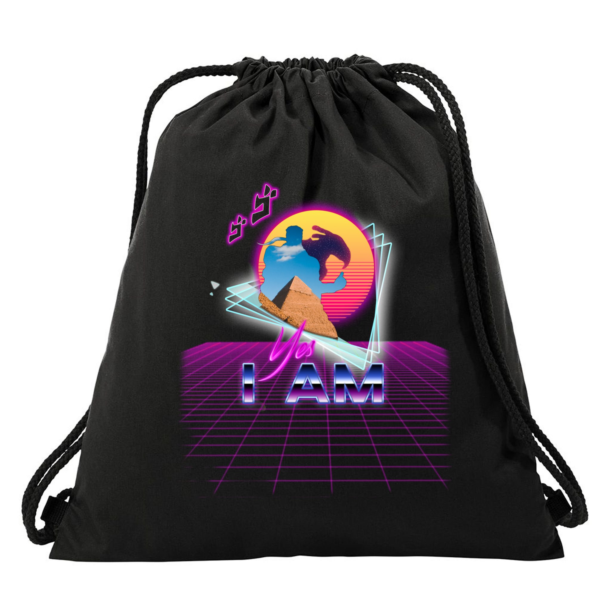 Funny Aesthetic Retro Vaporwave Synthwave Avdol Yes I Am Meme Quote Drawstring Bag