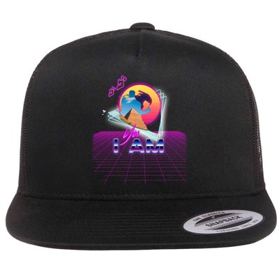 Funny Aesthetic Retro Vaporwave Synthwave Avdol Yes I Am Meme Quote Flatbill Hat