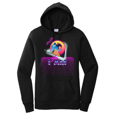 Funny Aesthetic Retro Vaporwave Synthwave Avdol Yes I Am Meme Quote Women's Pullover Hoodie