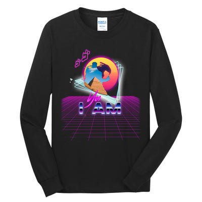 Funny Aesthetic Retro Vaporwave Synthwave Avdol Yes I Am Meme Quote Tall Long Sleeve T-Shirt