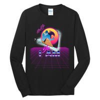 Funny Aesthetic Retro Vaporwave Synthwave Avdol Yes I Am Meme Quote Tall Long Sleeve T-Shirt