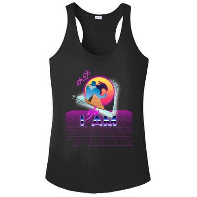 Funny Aesthetic Retro Vaporwave Synthwave Avdol Yes I Am Meme Quote Ladies PosiCharge Competitor Racerback Tank