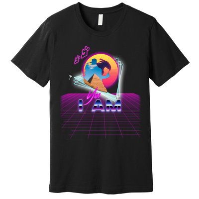 Funny Aesthetic Retro Vaporwave Synthwave Avdol Yes I Am Meme Quote Premium T-Shirt