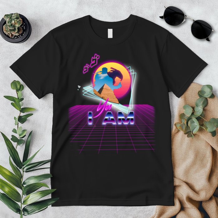 Funny Aesthetic Retro Vaporwave Synthwave Avdol Yes I Am Meme Quote Premium T-Shirt