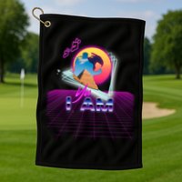 Funny Aesthetic Retro Vaporwave Synthwave Avdol Yes I Am Meme Quote Golf Towel